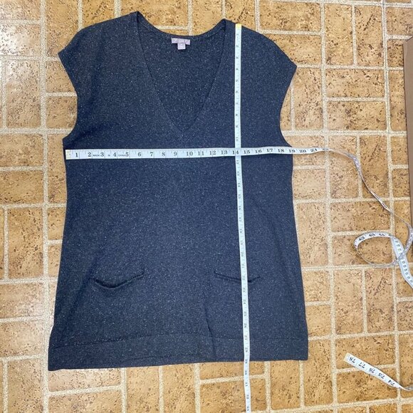 J. Jill Silk Blend V Neck Sweater Vest Tunic - Picture 10 of 10